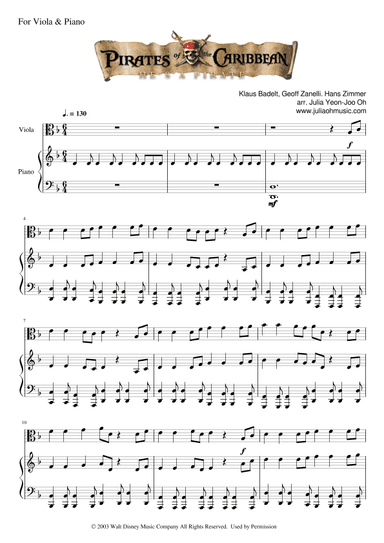 He's A Pirate (arr. Julia Yeon-Joo Oh)