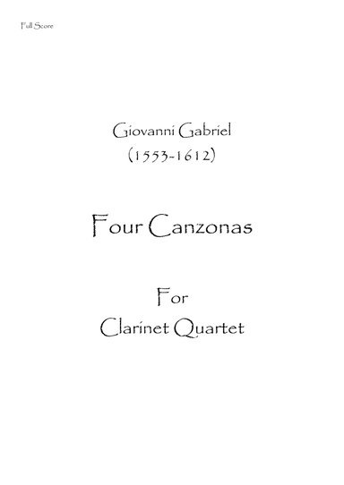 Four Canzonas (arr. Spence Bundy)