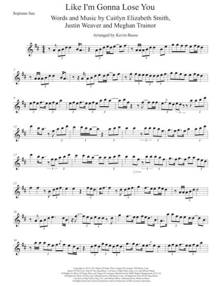 Like I'm Gonna Lose You (arr. Kevin Busse)