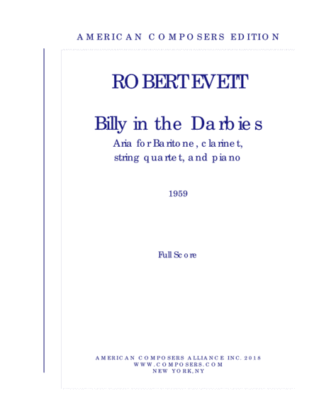 [Evett] Billy in the Darbies