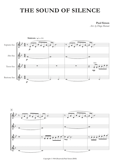 The Sound Of Silence (arr. Diego Marani)