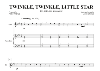 Twinkle Twinkle Little Star (arr. Art.o Artaud)