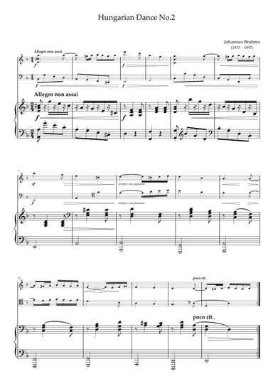 Hungarian Dance No 2 (arr. Unknown)