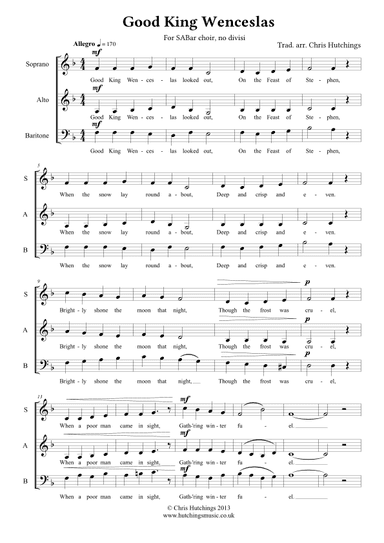 Good King Wenceslas (arr. Chris Hutchings)
