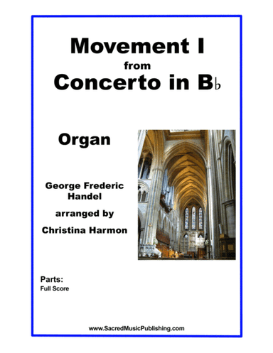 Movement I from Concerto in B? - Organ (arr. Christina Harmon)