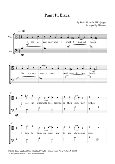 Paint It, Black (arr. Milanov)