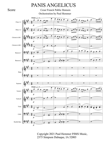 Panis Angelicus - soprano with chamber orchestra (arr. Paul Hemmer)