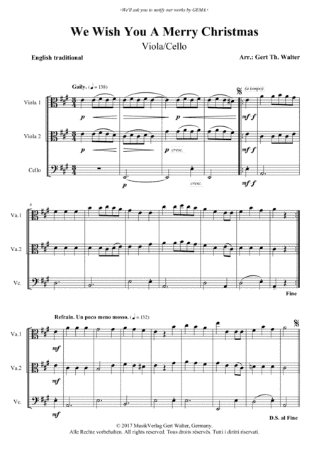 We Wish You A Merry Christmas (arr. Gert Th. Walter)