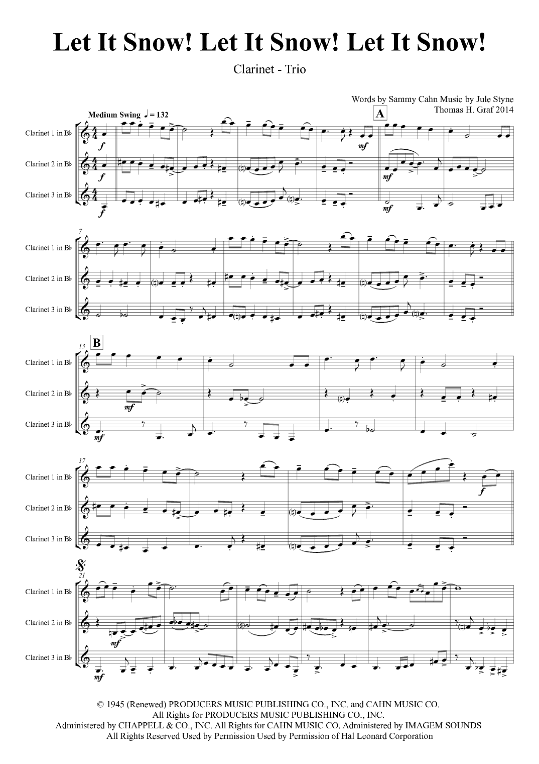 Let It Snow! Let It Snow! Let It Snow! (arr. Thomas Graf)