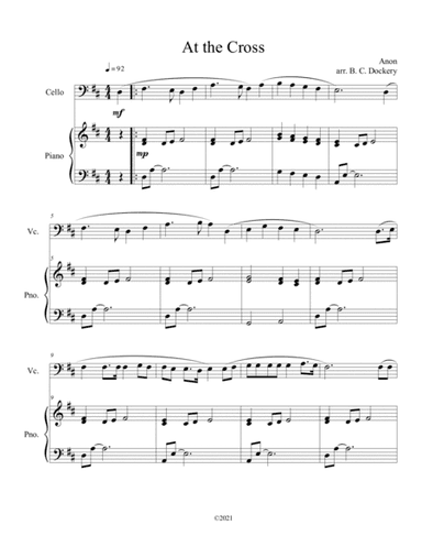 At the Cross (cello solo) with optional piano accompaniment (arr. B. C. Dockery)