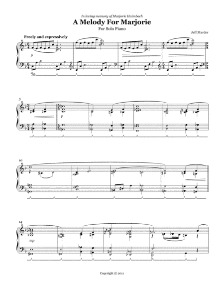 A Melodie For Marjorie