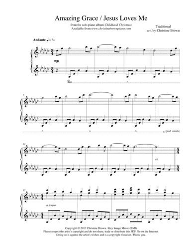 Amazing Grace / Jesus Loves Me (arr. Christine Brown)