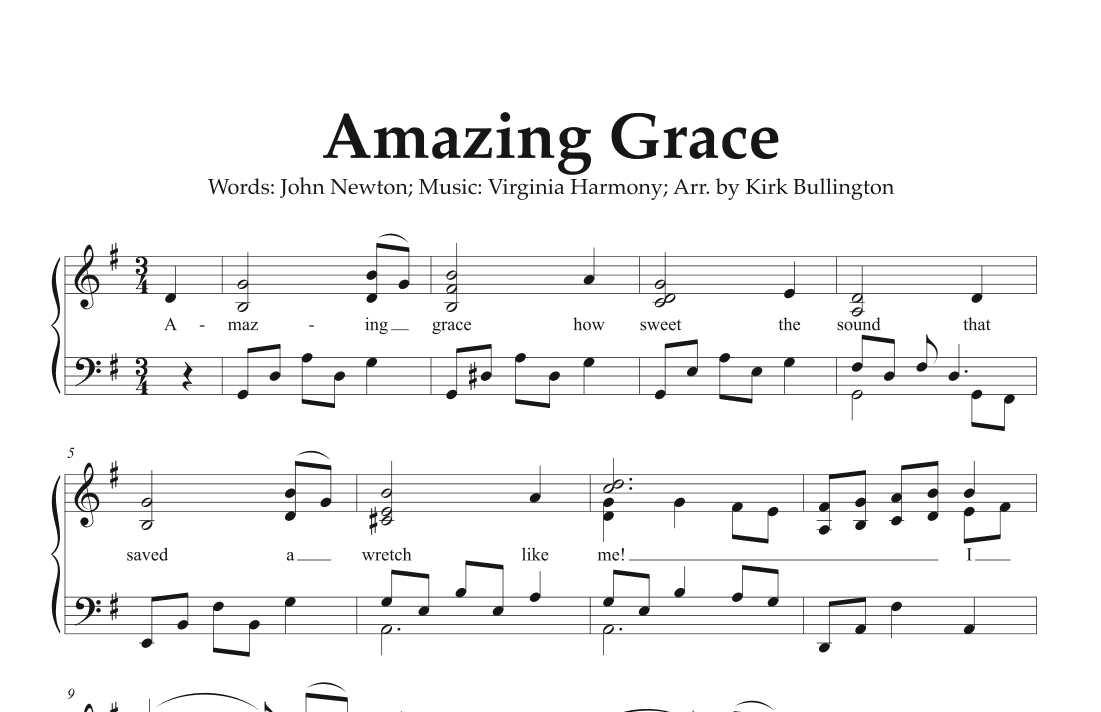 Amazing Grace (Alternate Contemporary Harmonization) (arr. P. Kirk Bullington)