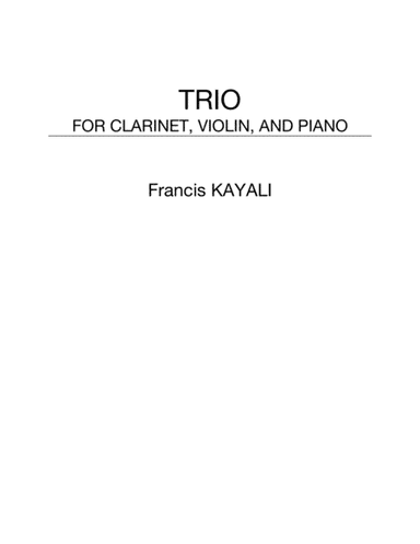 Trio for Clarinet, Violin, and Piano