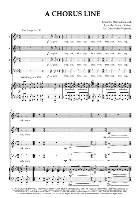 Chorus Line Selections (arr. Christopher Wormald)