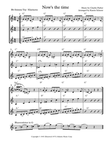 Now's The Time (arr. Katrin Scherer)