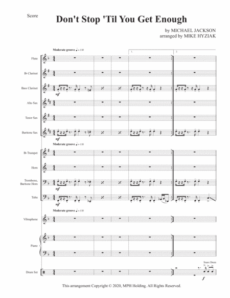 Don't Stop Til You Get Enough (arr. Mike Hyziak)