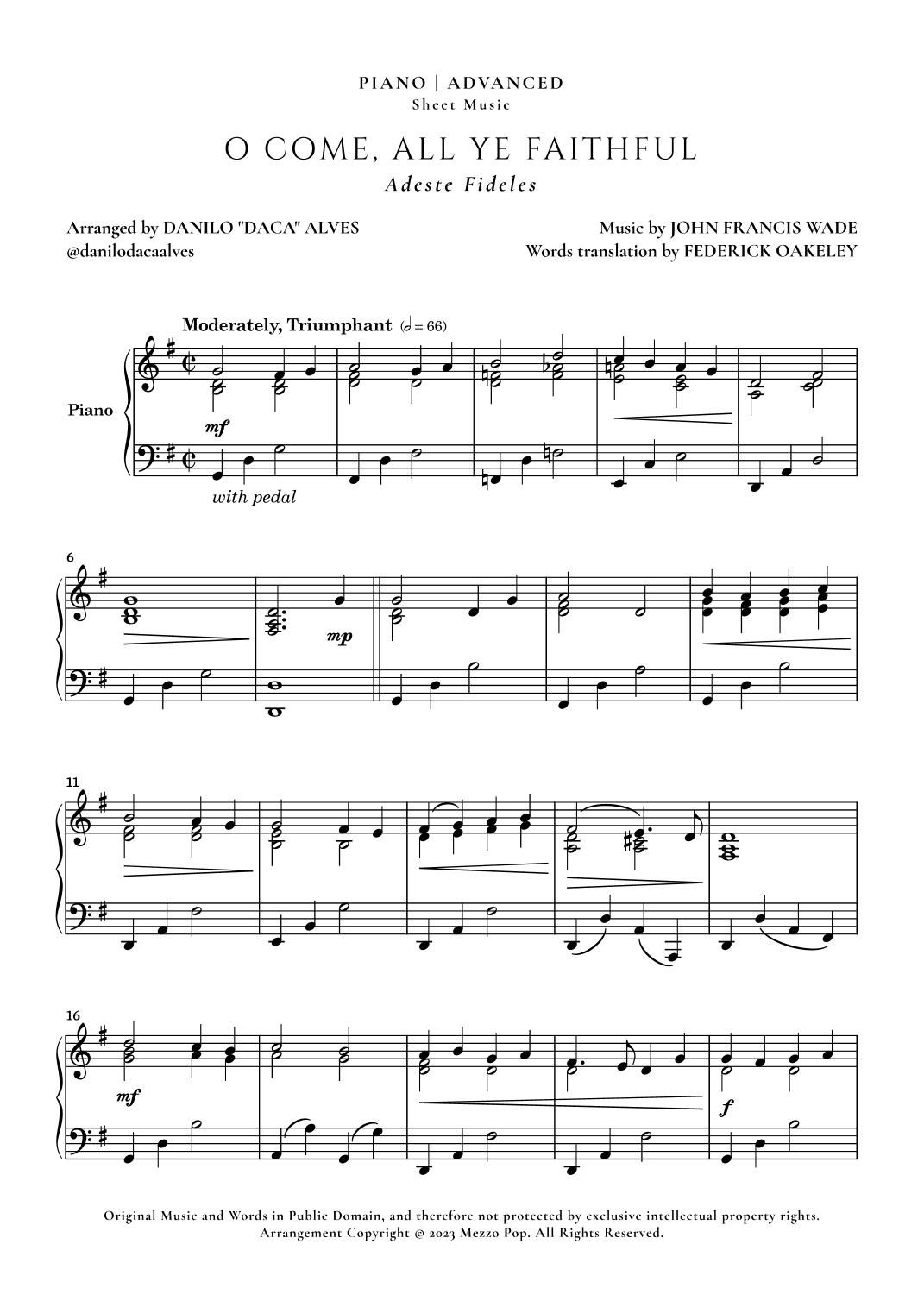 O Come, All Ye Faithful (arr. Danilo "Daca" Alves)