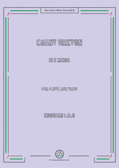 Lalo-Chant breton, for Flute and Piano (arr. MSM)