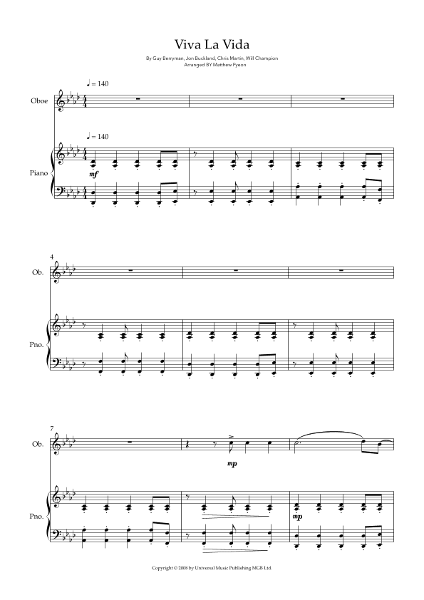Viva La Vida (arr. Matthew pyeon)