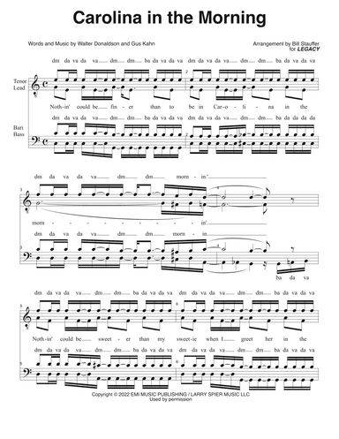 Carolina In The Morning (arr. Bill Stauffer)