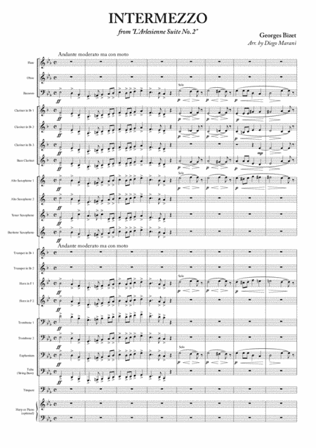Intermezzo from "L'Arlesienne Suite No. 2" for Concert Band (arr. Diego Marani)