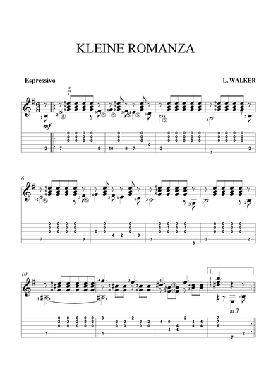 Kleine Romanze (arr. Matamedia Music)