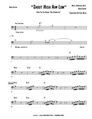 Shoot High Aim Low (arr. P Welsh)