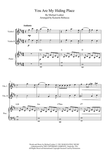 You Are My Hiding Place (arr. Kaiserin Rebecca)