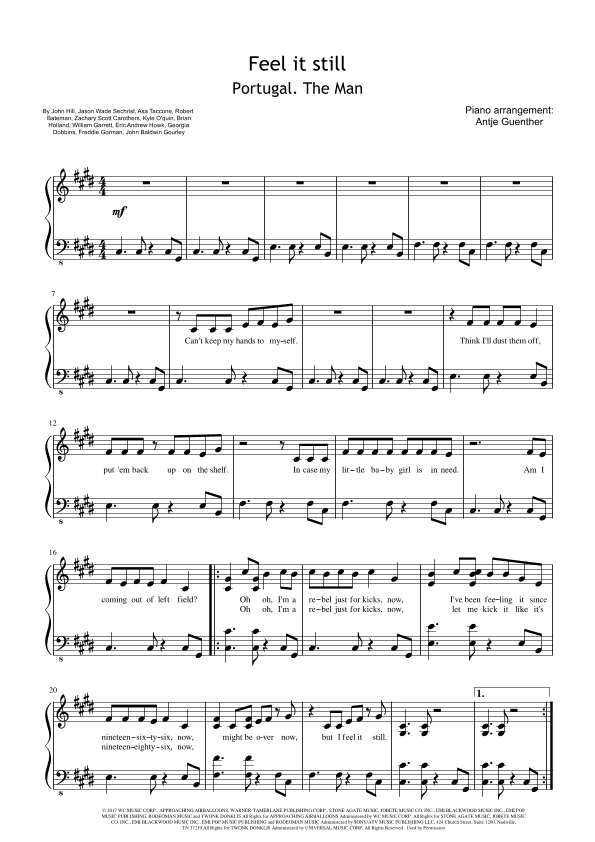 Feel It Still (arr. Antje Günther)