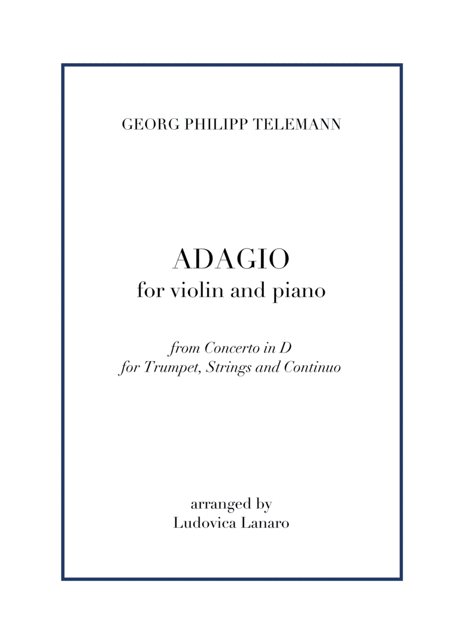 Telemann Adagio D Major - EASY violin (arr. Ludovica Lanaro)