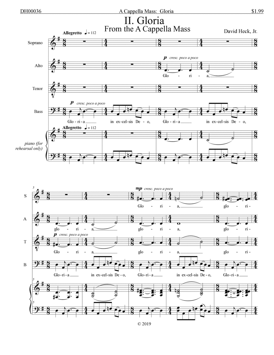 Gloria from the A Cappella Mass