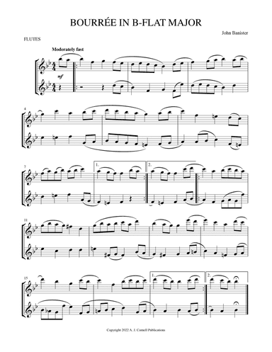 Bourre´e in B-flat Major (arr. Mark Phillips)
