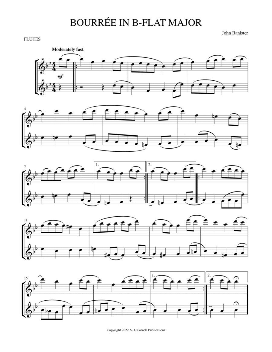 Bourre´e in B-flat Major (arr. Mark Phillips)