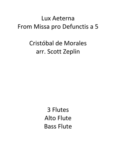 Lux Aeterna (arr. Scott Zeplin)