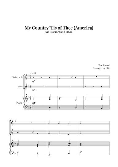 My Country 'Tis of Thee (America) (arr. GDJ)