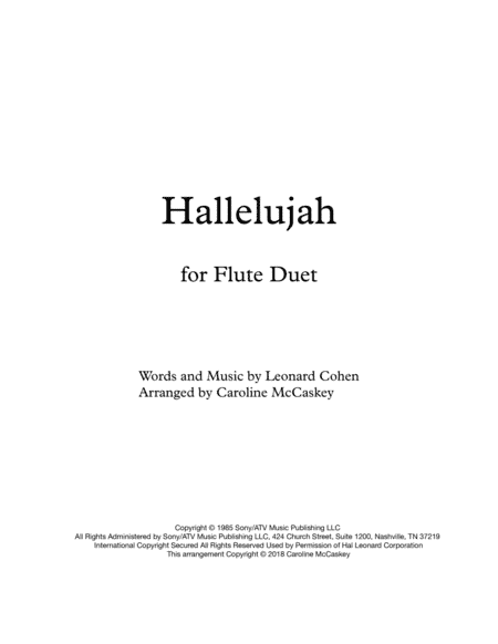 Hallelujah (arr. Caroline McCaskey)