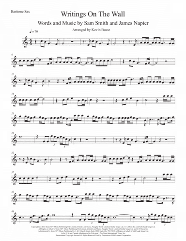 Writing's On The Wall from the film SPECTRE (arr. Kevin Busse)