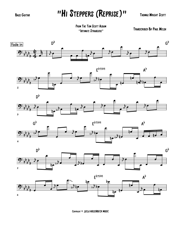 Hi Steppers (intimate Strangers) (arr. P Welsh)