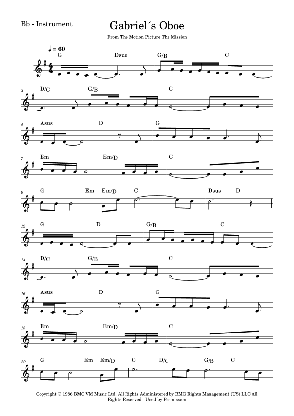 Gabriel's Oboe (arr. Fabio Eduardo de Oliveira)