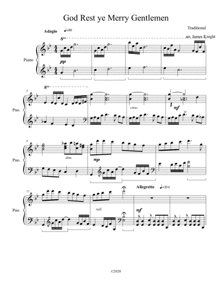 God Rest ye Merry Gentlemen (arr. Knight)
