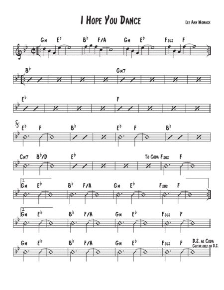 I Hope You Dance (arr. David M Fagnant)