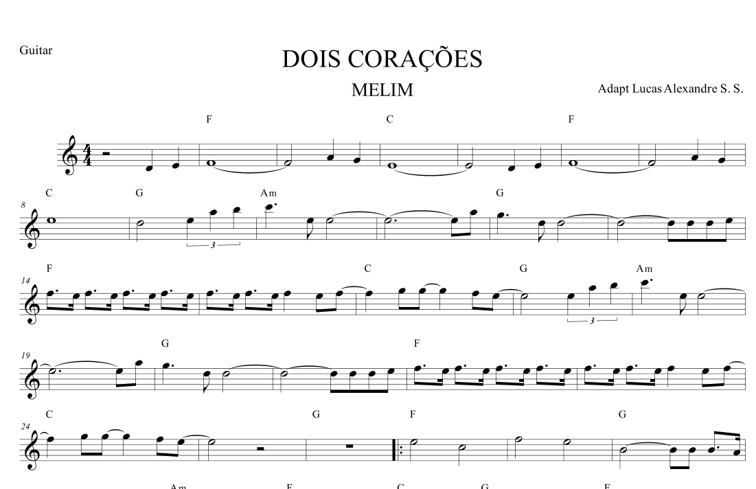 DOIS CORAÇÕES (arr. Lucas Alexandre Santos Silva)