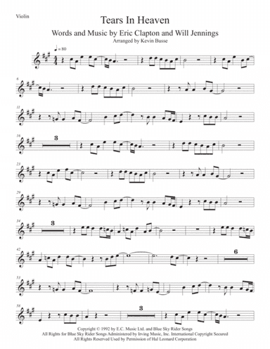 Tears In Heaven (arr. Kevin Busse)