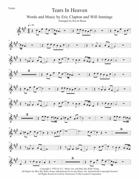 Tears In Heaven (arr. Kevin Busse)