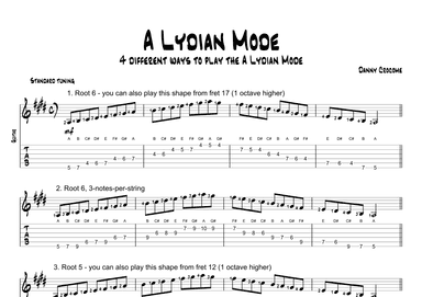 A Lydian Mode (4 Ways to Play)