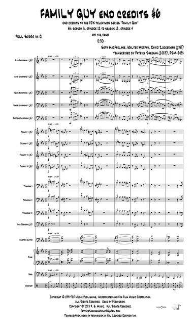 Theme From Family Guy (arr. Patrick Sheehan)