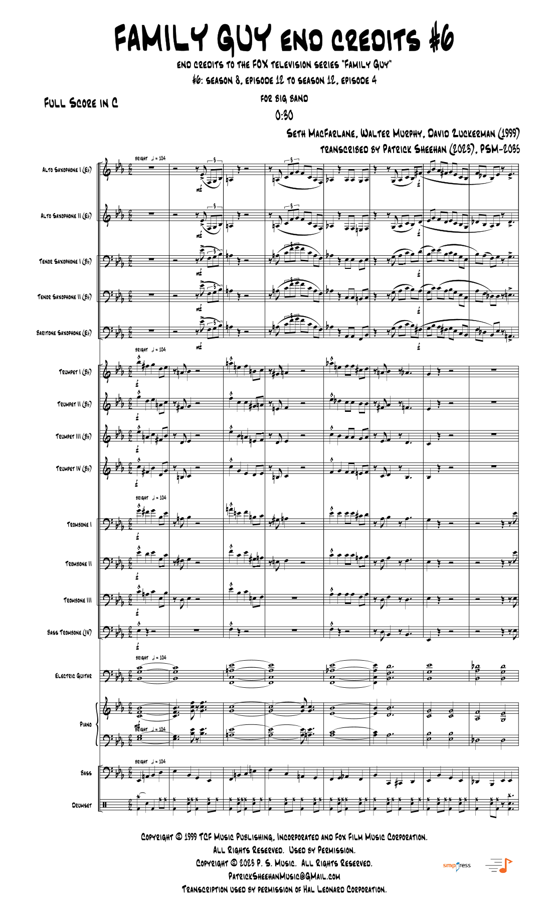 Theme From Family Guy (arr. Patrick Sheehan)