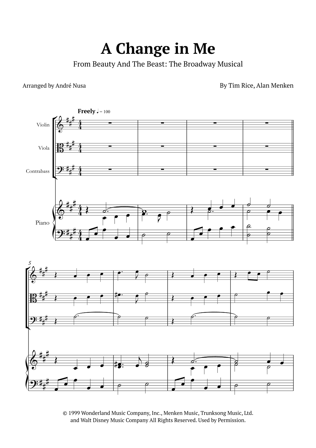 A Change In Me (arr. André Nusa)