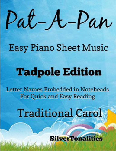 Pat a Pan In G Minor Easy Piano Sheet Music 2nd Edition (arr. SilverTonalities)